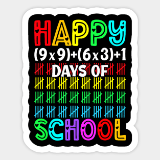 Happy 100 Days Of School Math Teacher 100th Day Of School Sticker